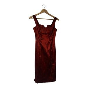 Pompous Studio Brand Shiny Red Prom Bodycon Dress-women’s size 4. Mid 2000’s Y2K